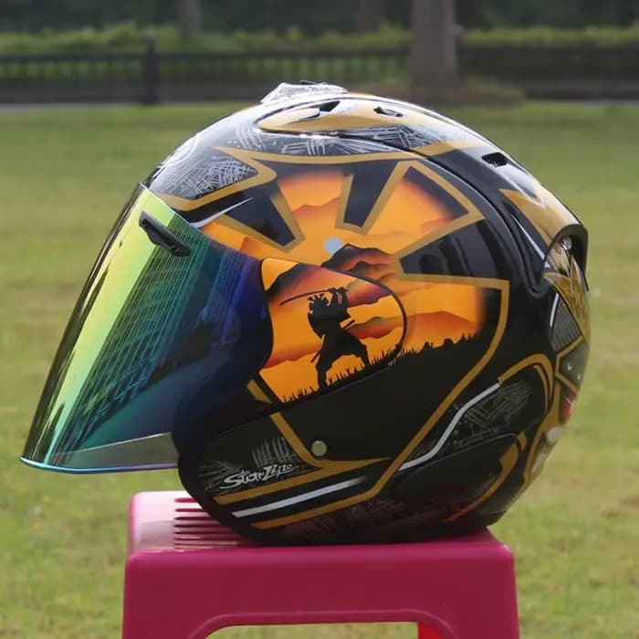 Casque de moto ouvert 3/4 SZ-Ram 3 Golden Knife Guard pour cyclisme