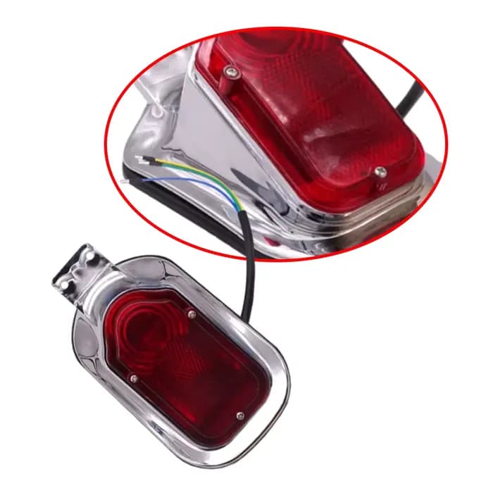 Feu arrière de moto, éclairage de plaque d'immatriculation pour la plupart des motos avec 12V DC pour Chopper Cruiser