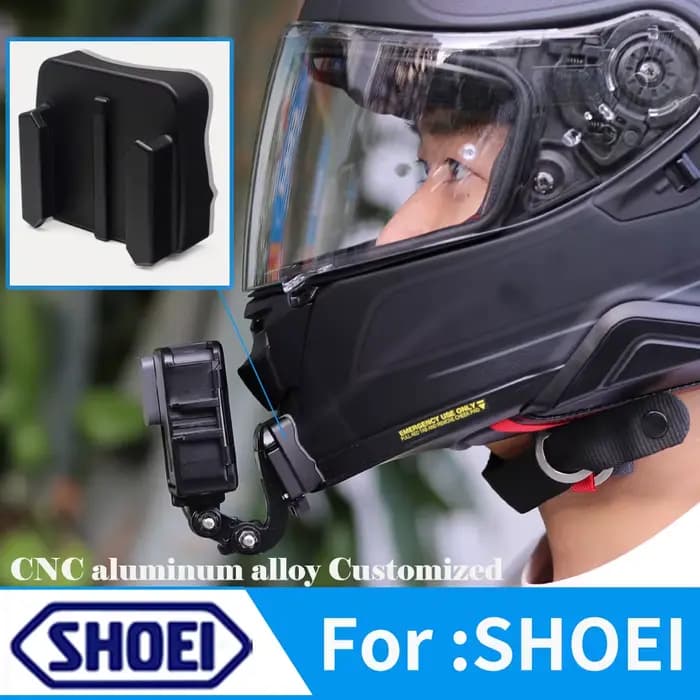 TUYU pour SHOEI Hornet ADV GT Air 2 X15 X14 Z8 Z7 support de menton de casque en aluminium CNC personnalisé pour GoPro Insta360 accessoires DJI