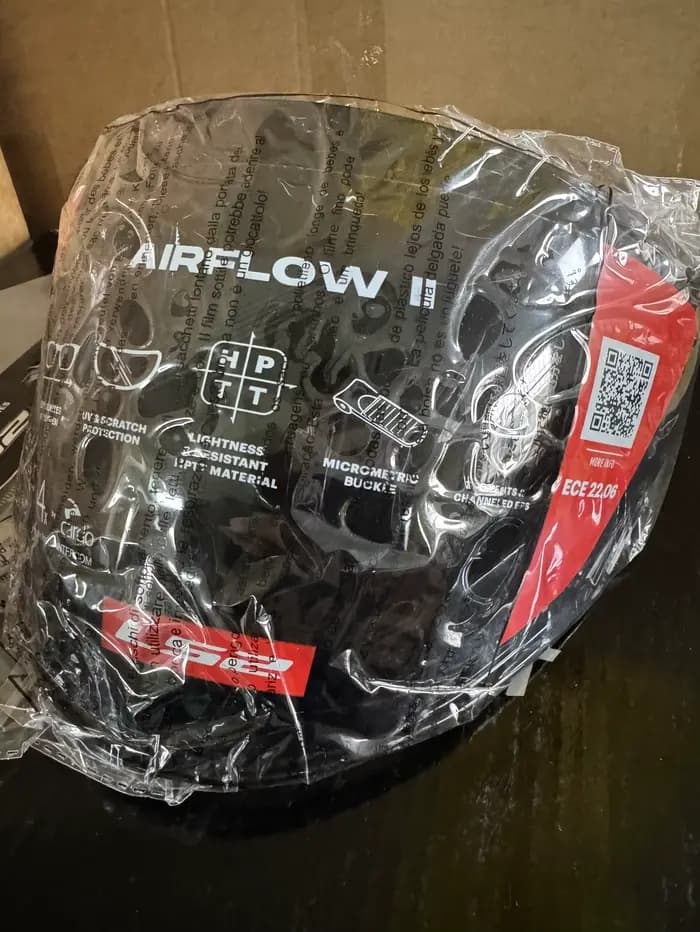 Visière noire d'origine pour casque moto demi-coque LS2 OF616 Airflow II