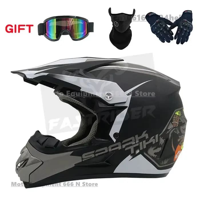 Casque de moto Casque de course tout-terrain Casque de vélo de montagne pour hommes et femmes toutes saisons avec