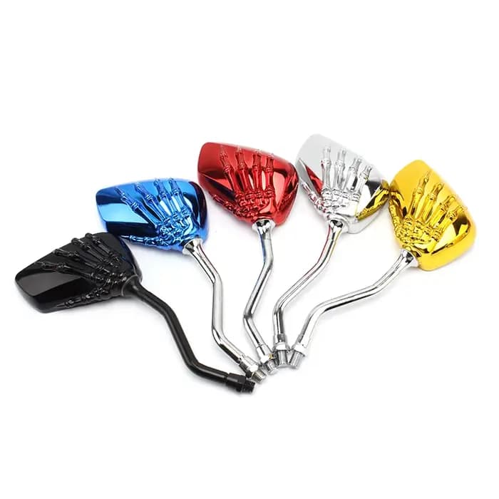 Rétroviseurs universels pour moto, accessoires pour Honda Shadow 600 VT 750, Suzuki Ltz 400, Kawasaki Skull Hand, 1 paire