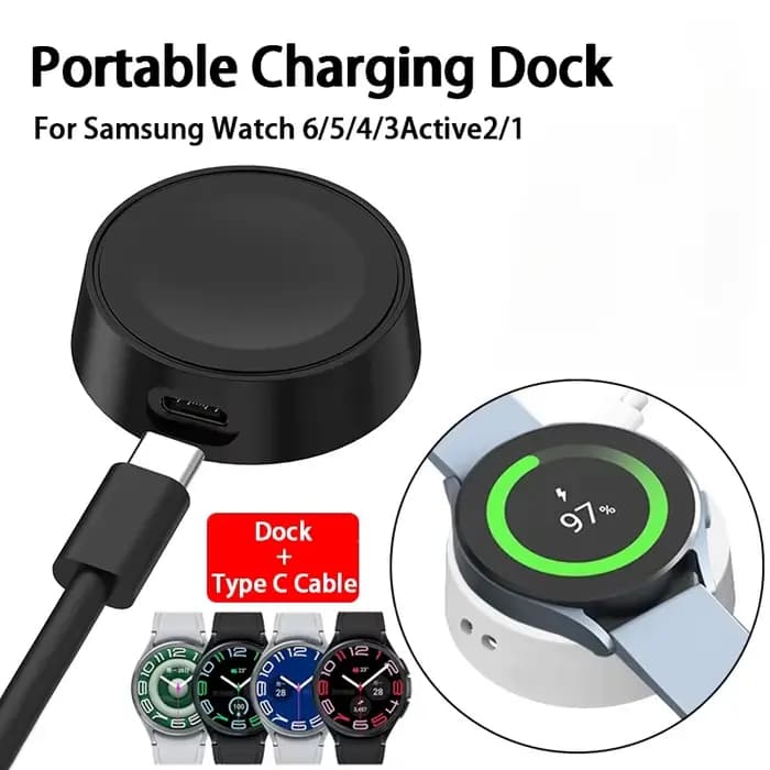 Chargeur USB pour Samsung Galaxy 8/7/6/6 Classic/Watch 5/5 Pro/4/3/Active/2, accessoires pour montre intelligente, chargeur rapide