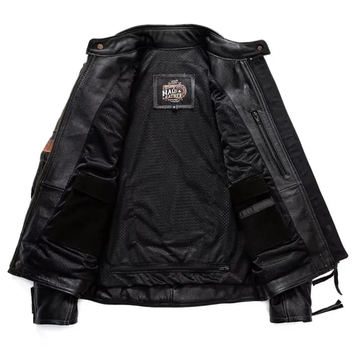 Veste de moto veste de moto tout-terrain résistante à l'usure et aux rayures veste en cuir imperméable et coupe-vent