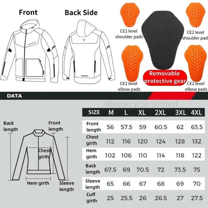 Motowolf-Veste de moto imperméable pour homme