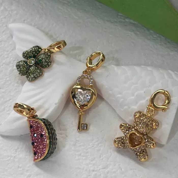 Nouvel Ensemble de Bijoux Tendance 2026 pour Femme, Breloques Ours Bleu Cristal Scintillant, Accessoires de Fête, Cadeaux Romantiques