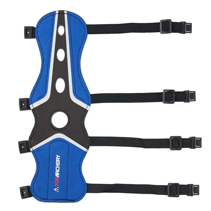 Toparchery – protège-bras de tir à l'arc, protection réglable, accessoire à 4 sangles, léger, cible de chasse, tir, unisexe pour adultes