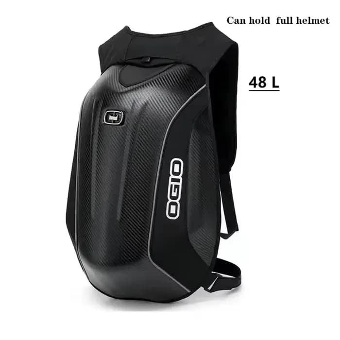48L extensible étanche Moto coque rigide sacs à dos MX Motocross fibre de carbone sac à dos
