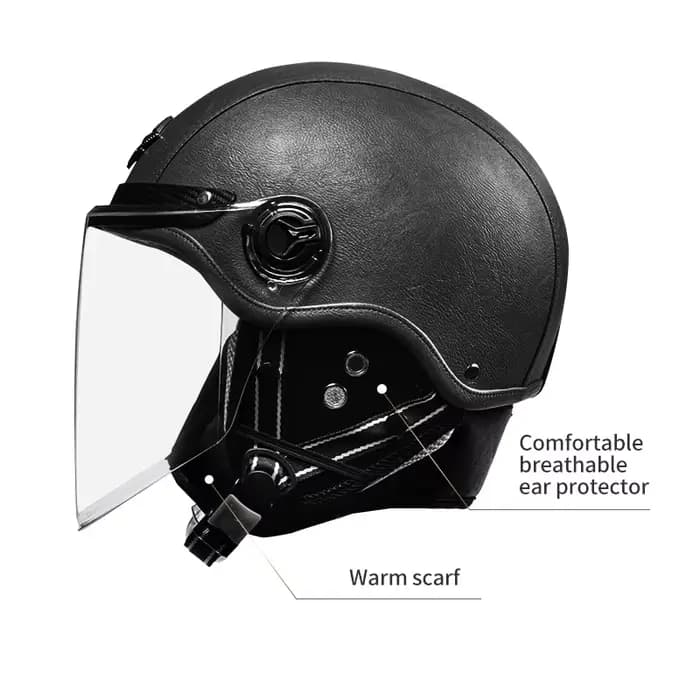 AD – demi-casque de MOTO rétro pour hommes
