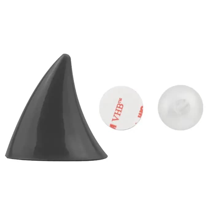 2PCS Décoration de casque de moto mignonne en caoutchouc en forme de corne