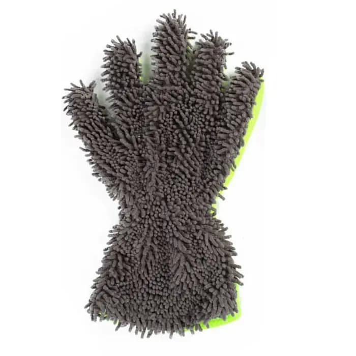Gants de nettoyage de voiture à 5 doigts, humides ou secs, sans rayures, en tissu peluche doux, pour le lavage de voitures et de motos