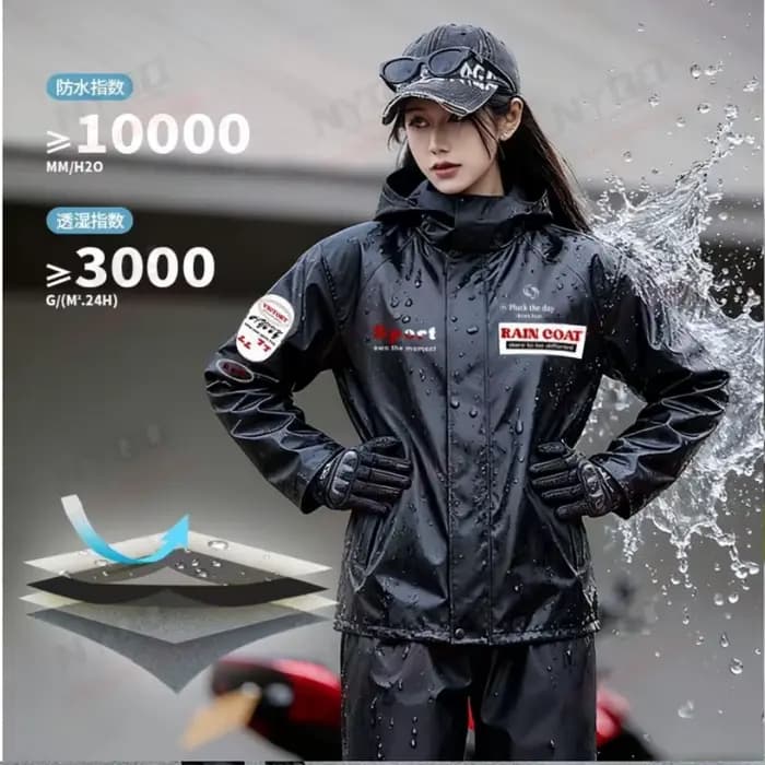 Combinaison de pluie pour moto
