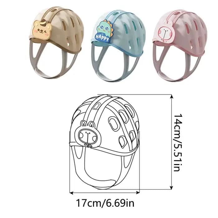 Casque de sécurité pour bébé, sans bosses, Protection à 360 degrés, protecteur de tête réglable pour bébé, absorbant les chocs, Ultra-léger