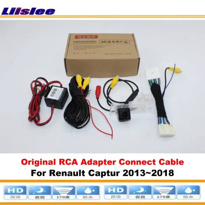Caméra de recul d'origine pour Renault Captur 2013-2018, accessoires OEM, adaptateur RCA