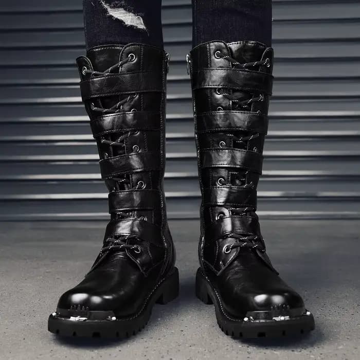 Bottes de moto classiques décontractées pour hommes