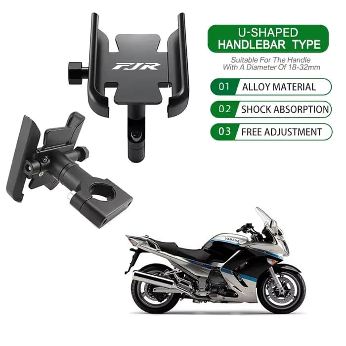 Support de téléphone de moto en alliage absorbant les chocs