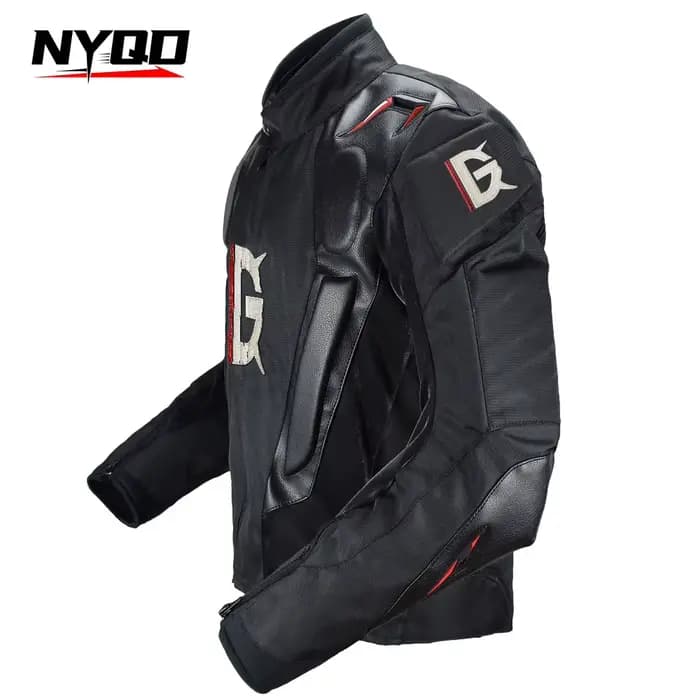 GHOST RACING hiver Moto veste en cuir Chaqueta