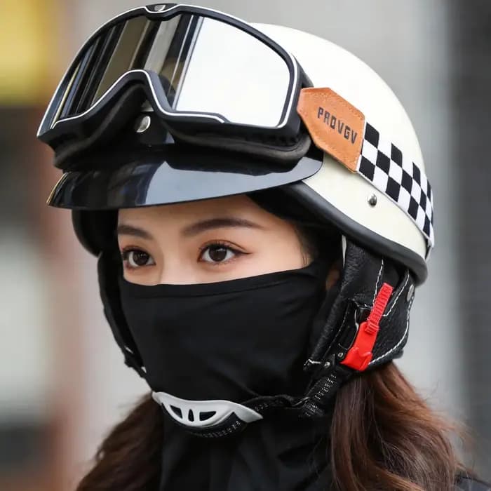 Casque ouvert VGV L09, casque de moto rétro certifié DOT