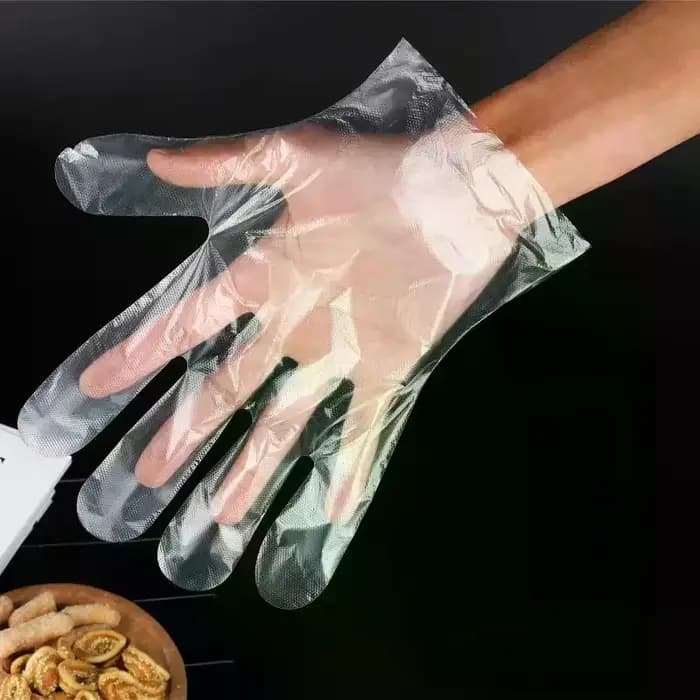100/200 pièces gants sans Latex PE gants jetables Transparent antidérapant acide sécurité du travail de qualité alimentaire gants de nettoyage ménager