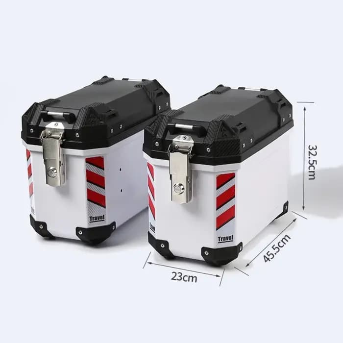 2 valises latérales robustes pour moto