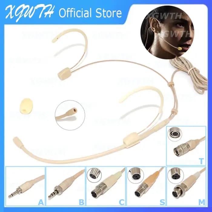 Micro omnidirectionnel pour casque, double bande de sauna, Shure Sennheiser, AKG, ata Pro, Audio Technica, 4 broches, 3 broches, TA4F