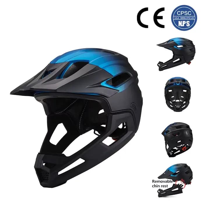 Horntour casque de vélo intégral détachable pour adultes mentonnière