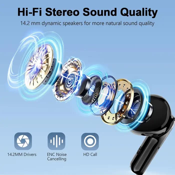 Écouteurs sans fil pour iPhone Android avec écran LED, écouteurs TWS stéréo, étanches IP7, pour les voyages, les affaires, casque de haute qualité