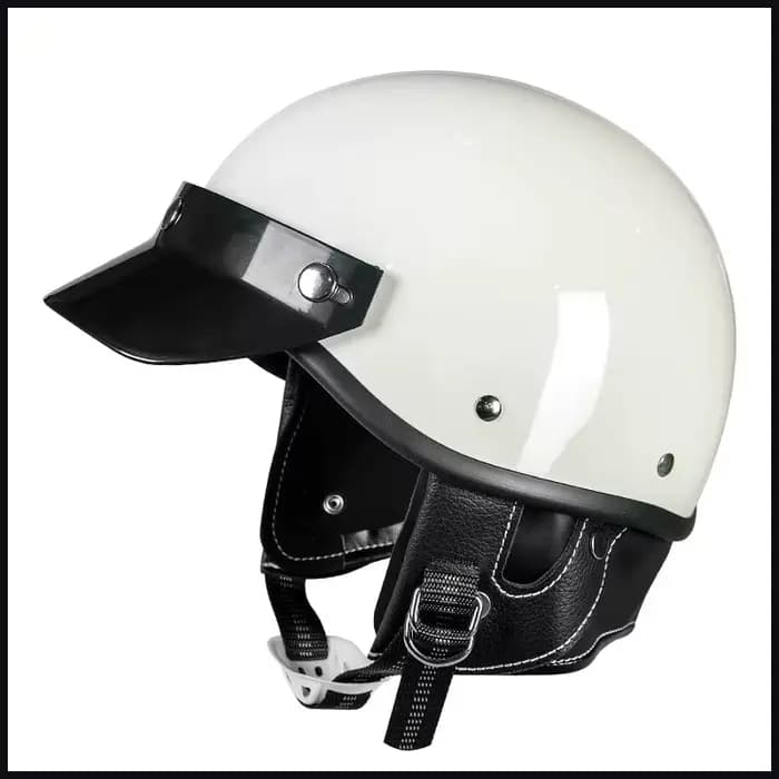 Demi-casque de moto unisexe rétro personnalisé pour garçons et filles