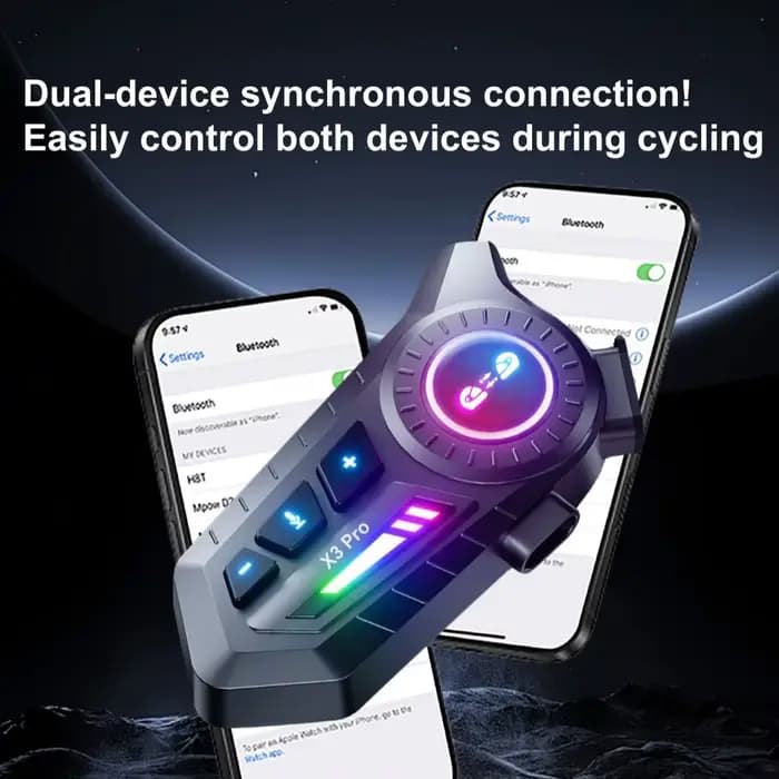 Casque de moto X3 Pro avec casque Bluetooth