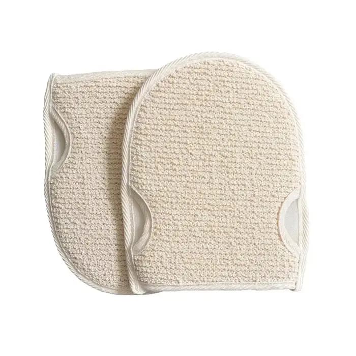 Gant Double face gommage corporel doux naturel luffa éponge tampon douche corps gommage gant pour douche Spa peau propre gants de bain