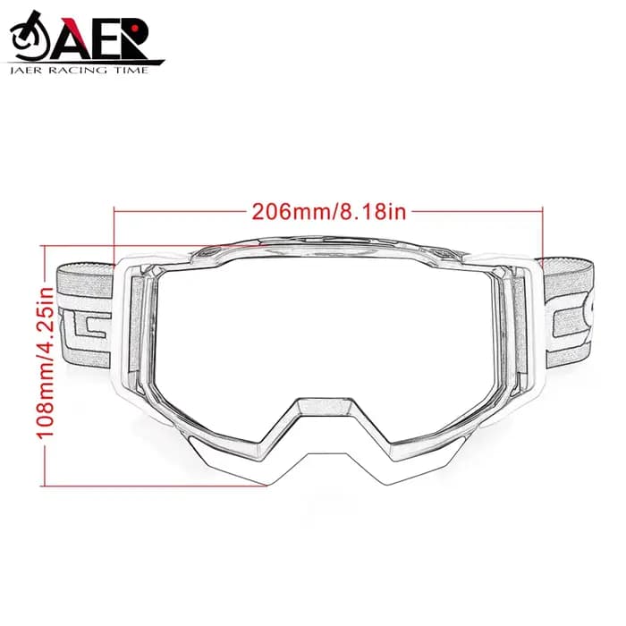 Lunettes de motocross de marque pour casque de moto