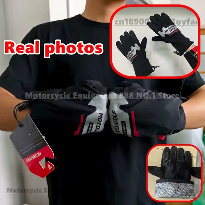 MOTOWOLF gants imperméables équipement de cyclisme lourd pluie à emporter cavalier Tram moto résistant à l'eau écran tactile anti-dérapant