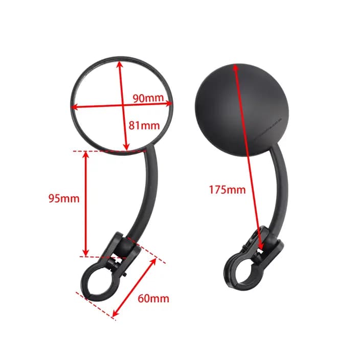Topteng – ensemble de rétroviseurs ronds pour guidon de 7/8 pouces