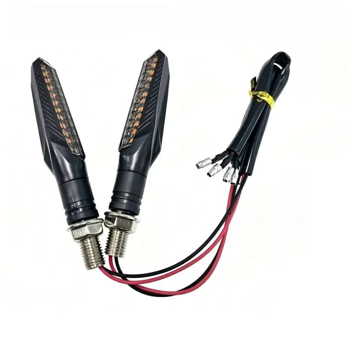 2 pièces 12V moto LED clignotants lumière 12LED clignotant arrière