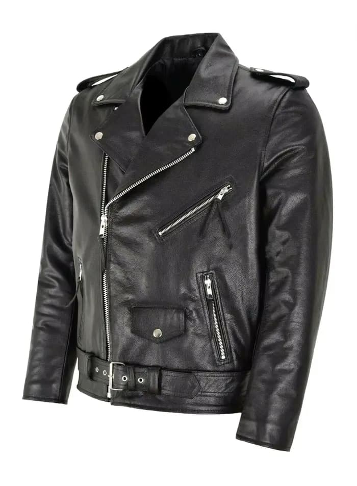 Veste en cuir PU pour hommes