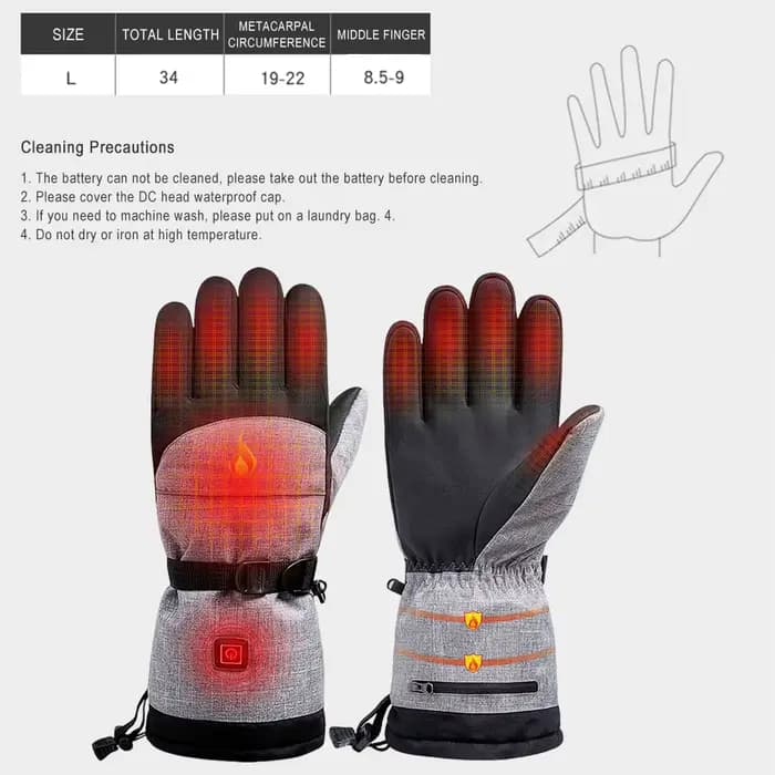Gants chauffants d'hiver hommes femmes