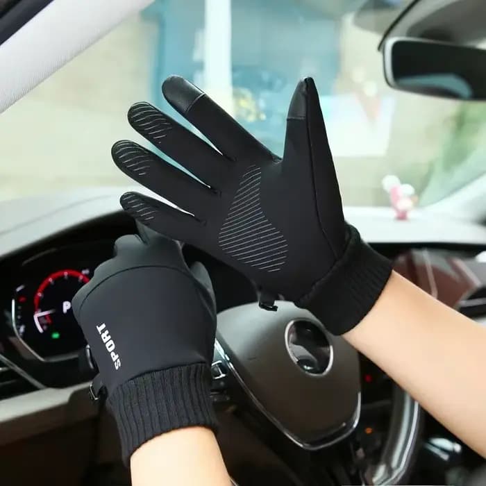 Gants de moto, gants d'hiver chauds à doigts entiers