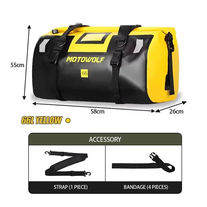 Sac arrière étanche pour moto