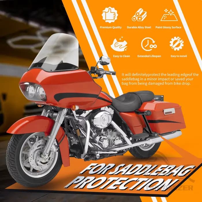 Barre de protection arrière pour guidon de moto
