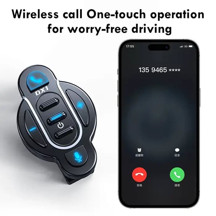 VR Robot Bluetooth 5.4 bouton multimédia étanche moto guidon télécommande casque