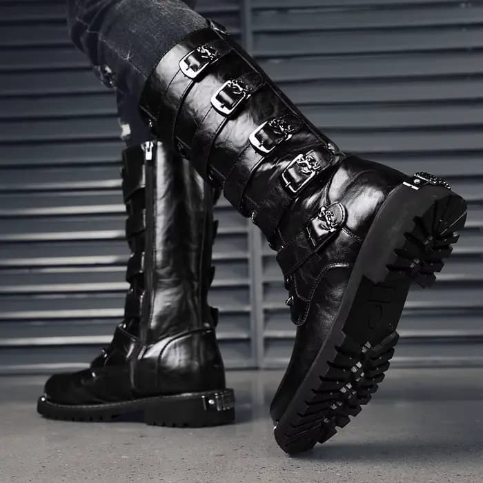 Bottes de moto classiques décontractées pour hommes