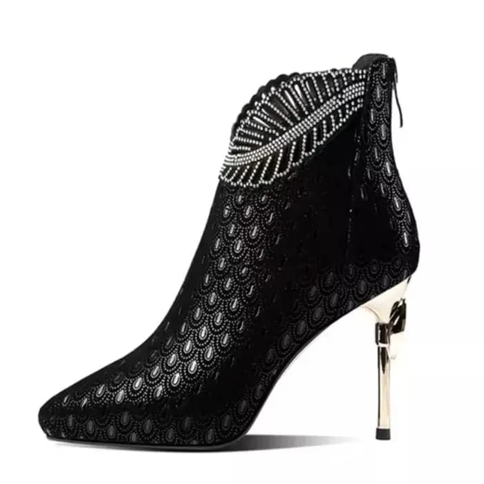 Bottes Courtes à Talons Hauts et Fins pour Femme, Style Simple, Sandales Jolie tues, Nouvelle Collection Printemps/Automne
