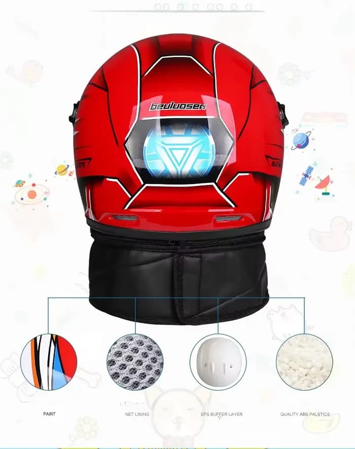 Kdis Spider casque de Moto intégral longue visière course