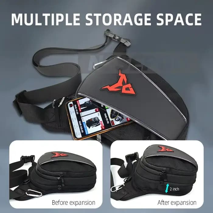 Sac de jambe de taille basse pour moto