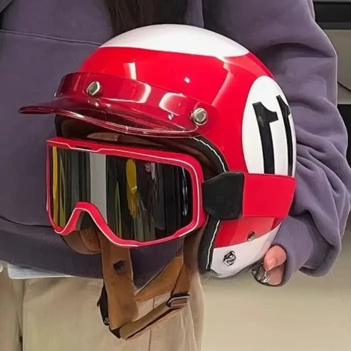 Lucky – casque de moto rétro numérique
