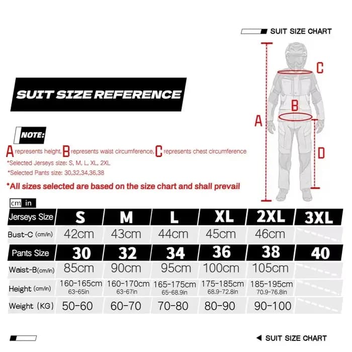 Ensemble de tenue de motocross 2026 : Maillot et pantalon tout-terrain pour la course MX