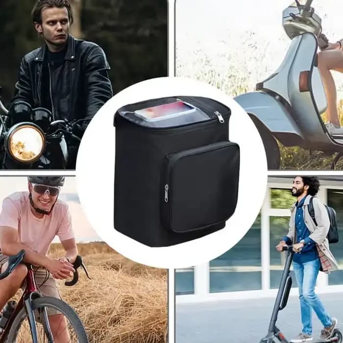 Sac de guidon pour casque de moto – Rangement avant étanche | Sac de selle suspendu avec poches