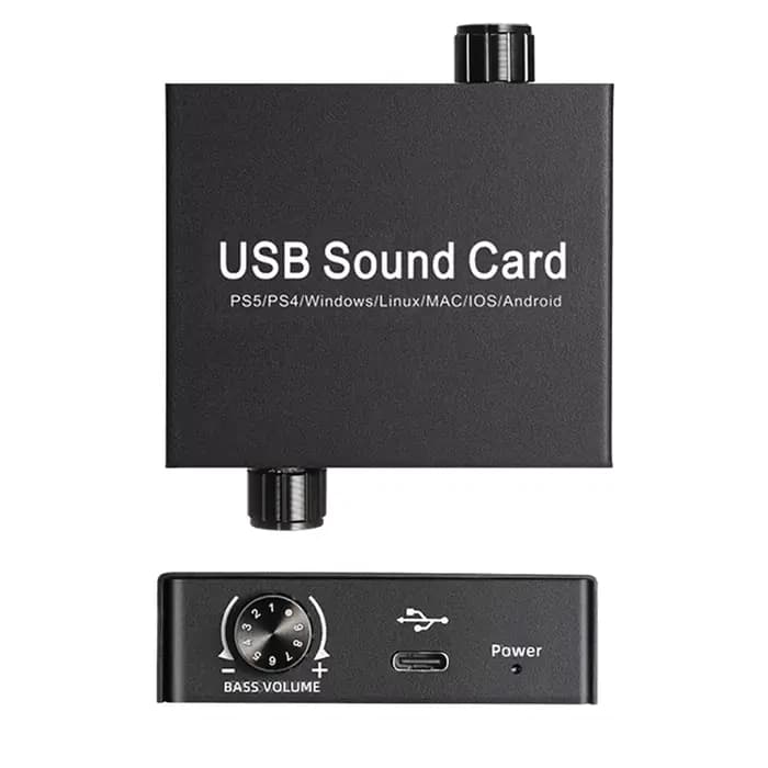 USB-C Carte Son Audio Externe 3.5Mm Microphone Adaptateur Audio Carte Son Pour PS4 PC Ordinateur Portable Casque USB Carte Son Durable