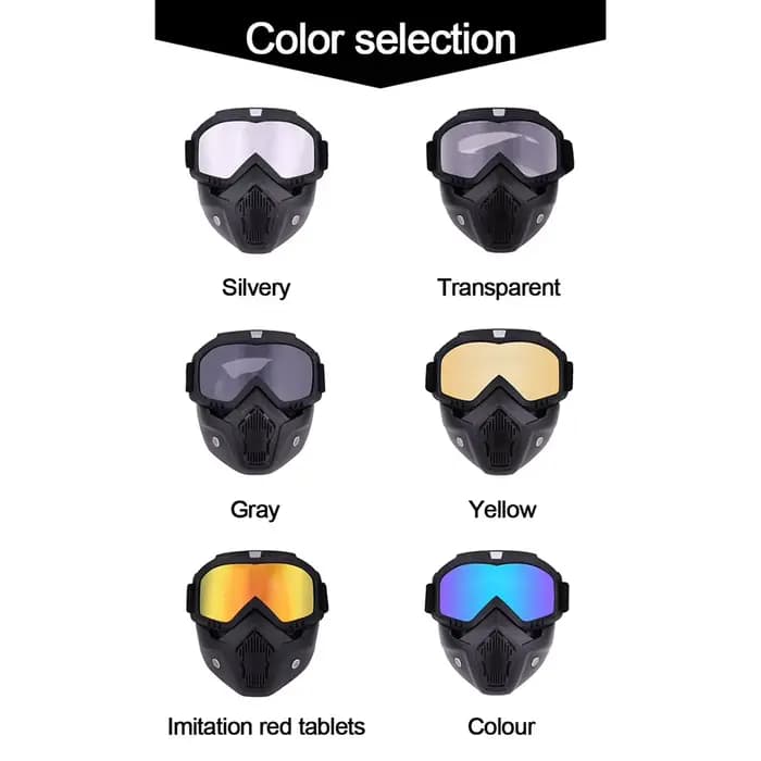 Lunettes de casque de requin de moto