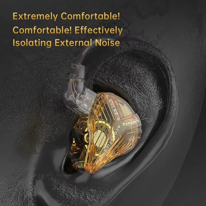 Écouteurs intra-auriculaires CVJ KE-S Dual Magnetic Dynamic Driver 360 ° Écouteurs intra-auriculaires avec son surround et câble pour casques Hi-Fi